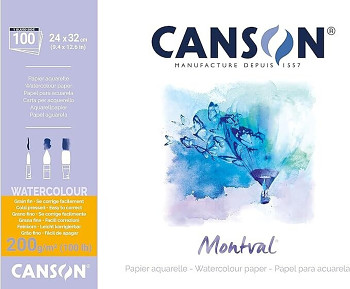 Canson Montval watercolor block 24x32cm 300g