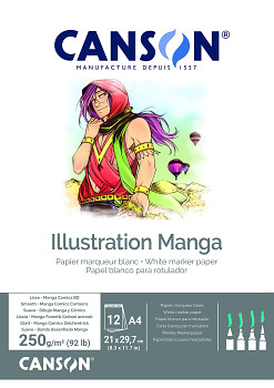 Blok pro markery Canson Illustration Manga A4 250g