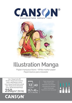 Blok pro markery Canson Illustration Manga A3 250g