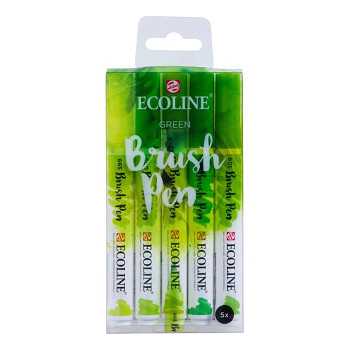 Ecoline Brush Pen sada 5ks Green