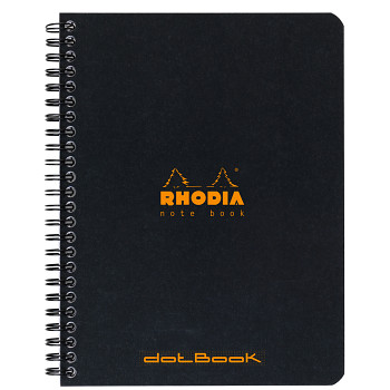 Ring notebook Rhodia 16x21cm dotted - Black