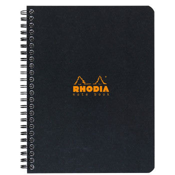 Ring notebook Rhodia 16x21cm lined - Black