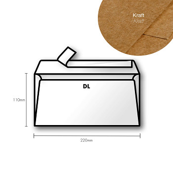 Paper envelope Pollen DL 110x220mm – Kraft