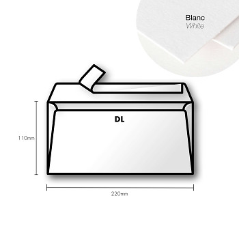 Paper envelope Pollen DL 110x220mm – White