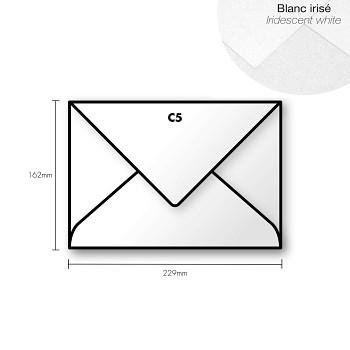 Paper envelope Pollen C5 162x229mm – Iridescent white