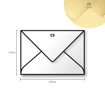 Paper envelope Pollen C5 162x229mm – Gold