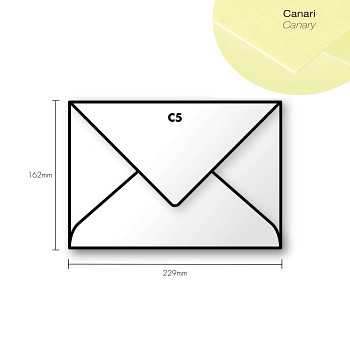 Paper envelope Pollen C5 162x229mm – Canary