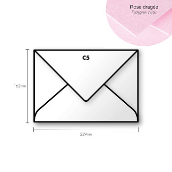 Paper envelope Pollen C5 162x229mm – Dragee pink