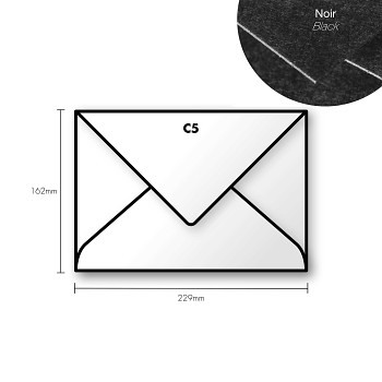 Paper envelope Pollen C5 162x229mm – Black