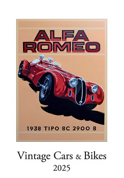 Calendar 2025 Large Vintage Cars & Bikes