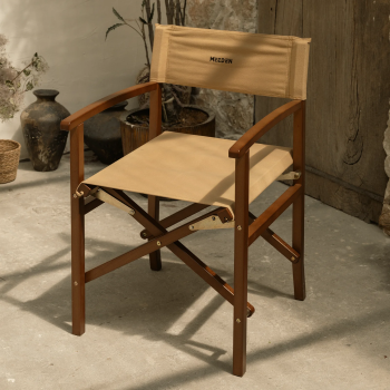 Folding chair "director" Meeden beech 89x53cm